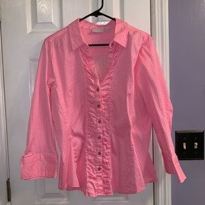 Bright pink 3/4 sleeve New York & Co Blouse